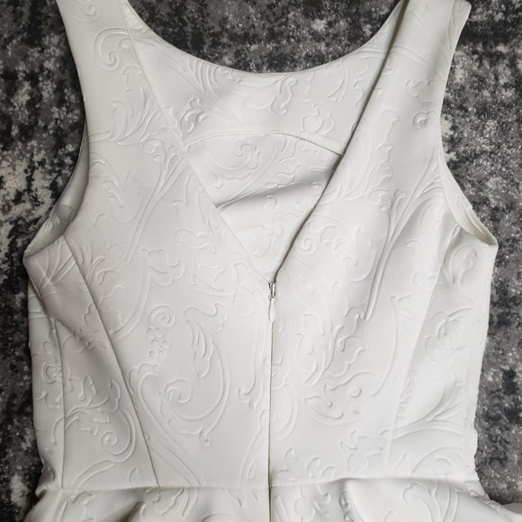 White Flared Waist Dress for Girls - Picture 14 of 15